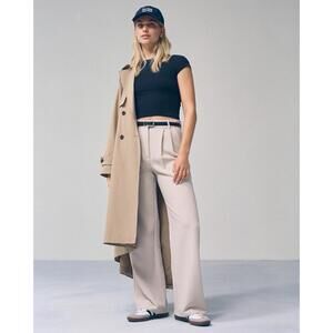 Abercrombie & Fitch Tan Wide-Leg Pants